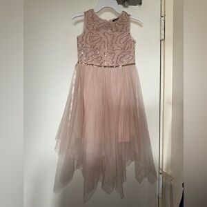 Elegant Pink Sequin Kids Dress size 6 NWOT